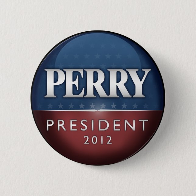 Official Rick Perry 2012 2 Inch Round Button (Front)