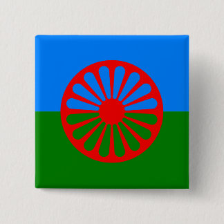 Official Romany gypsy flag 2 Inch Square Button