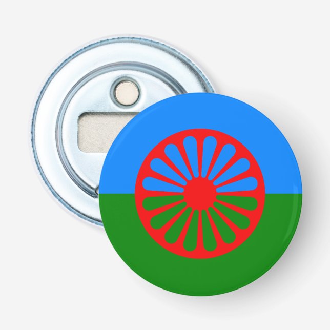 Official Romany gypsy flag Bottle Opener (Front)