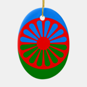 Official Romany gypsy flag Ceramic Ornament