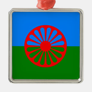 Official Romany gypsy flag Metal Ornament