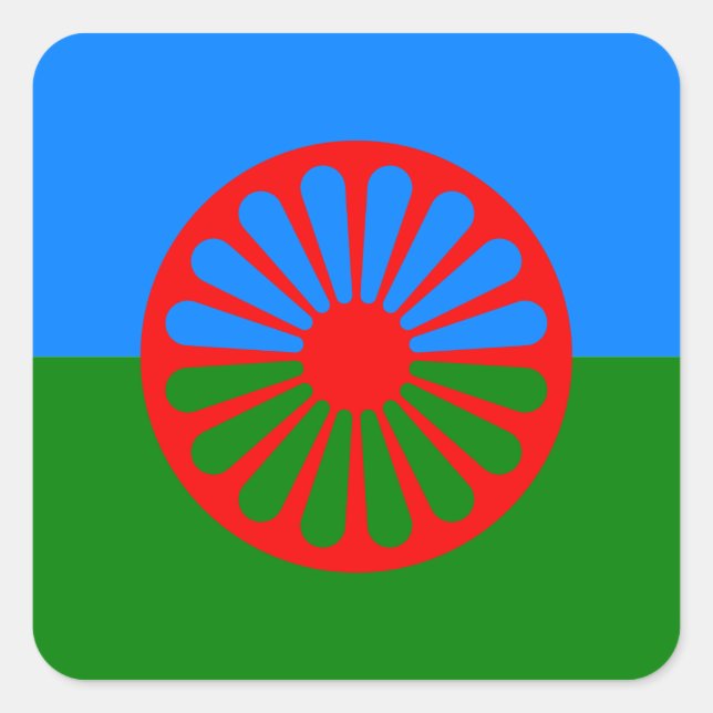 Official Romany gypsy flag Square Sticker (Front)