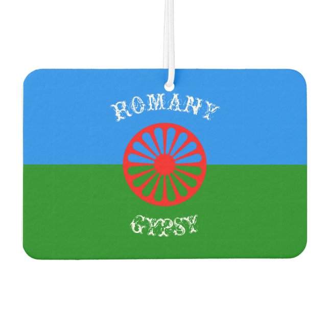 Official romany gypsy flag symbol air freshener (Front)
