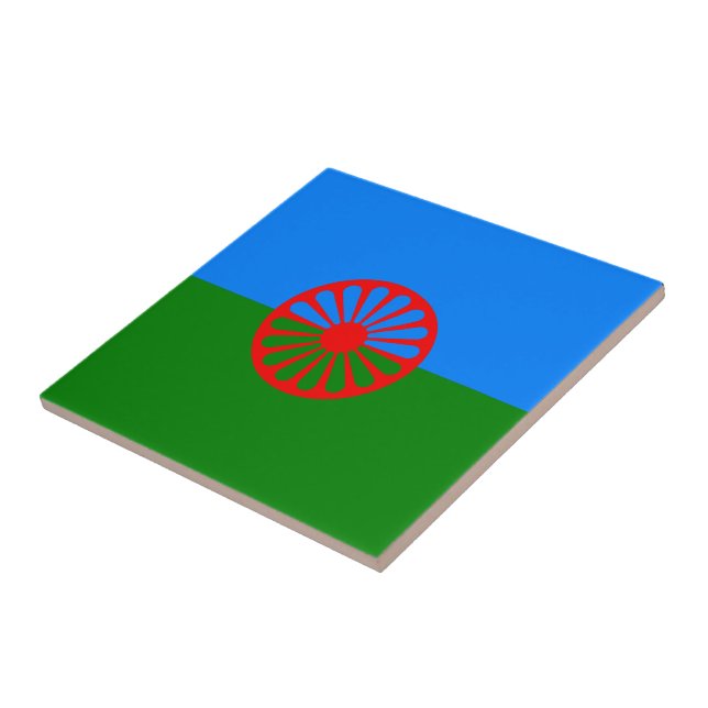 Official Romany gypsy flag Tile (Side)