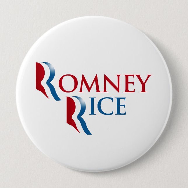 OFFICIAL ROMNEY RICE.png 4 Inch Round Button (Front)