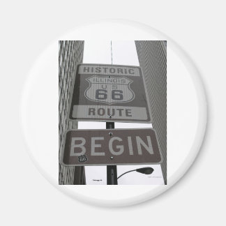 Official Route 66 begin sign Magnet