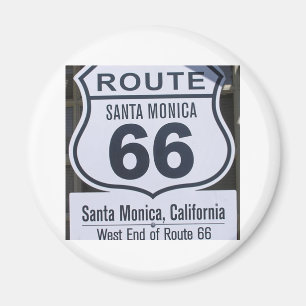 Official Route 66 end sign santa monica Magnet
