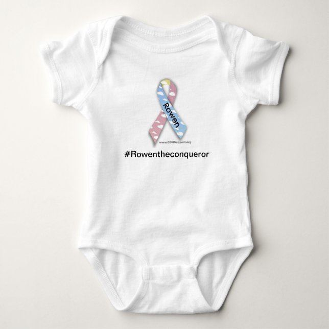 Official #Rowentheconqueror infant romper (Front)