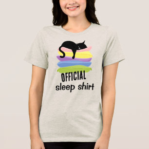 Official Sleep Shirt Cat T-Shirt Funny Sleep Mod