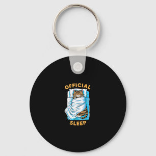 Official Sleeping Shirt cute Funny Ragdoll Cat Nap Keychain