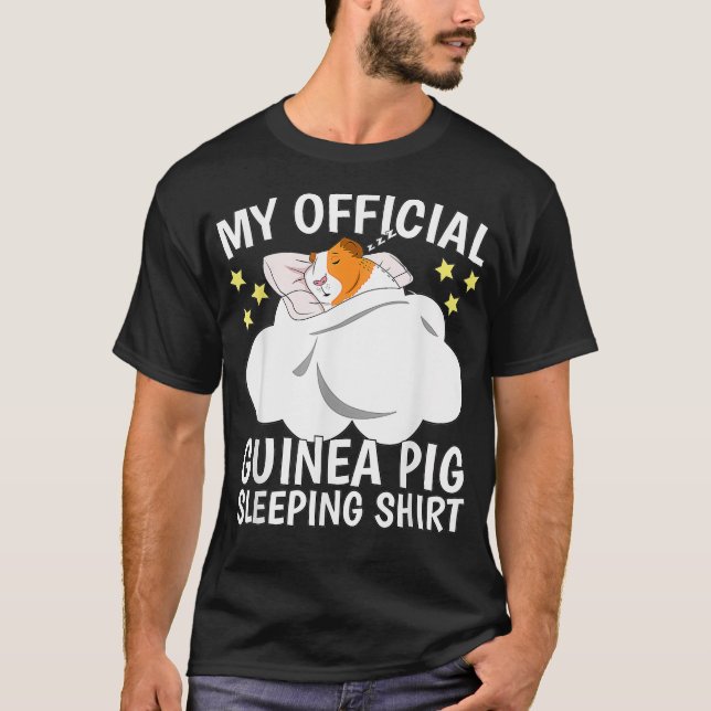 Official Sleeping  Sleep Pajama Naps PJ Guinea Pig T-Shirt (Front)