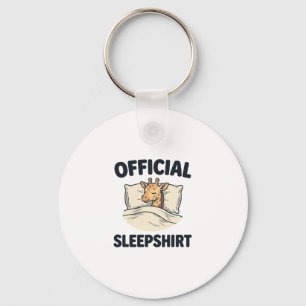 Official Sleepshirt Giraffe Funny Sleep Shirt Desi Keychain