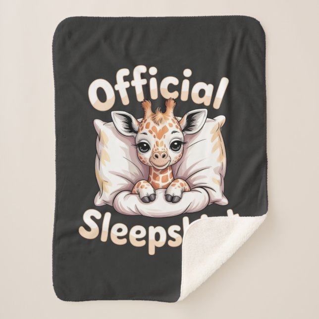  Official Sleepshirt Giraffe Sherpa Blanket (Front)