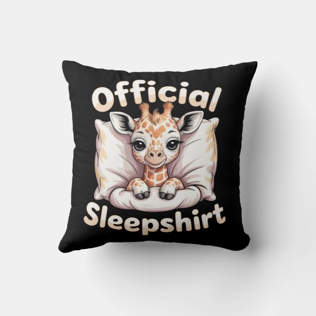 Official Sleepshirt Giraffe Throw Pillow (Back)