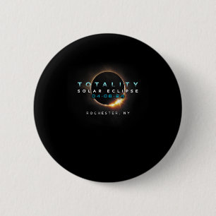 Official Solar Eclipse 2024 Rochester 2 Inch Round Button