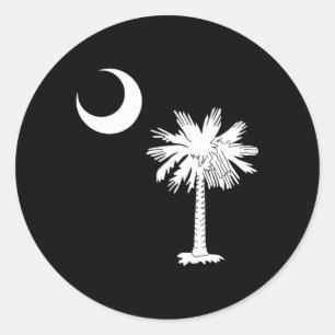 Official South Carolina Palmetto State Flag Classic Round Sticker