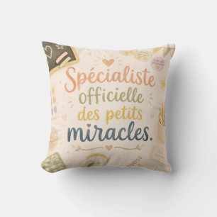 Official Specialist of Small Miracles Throw Pillow