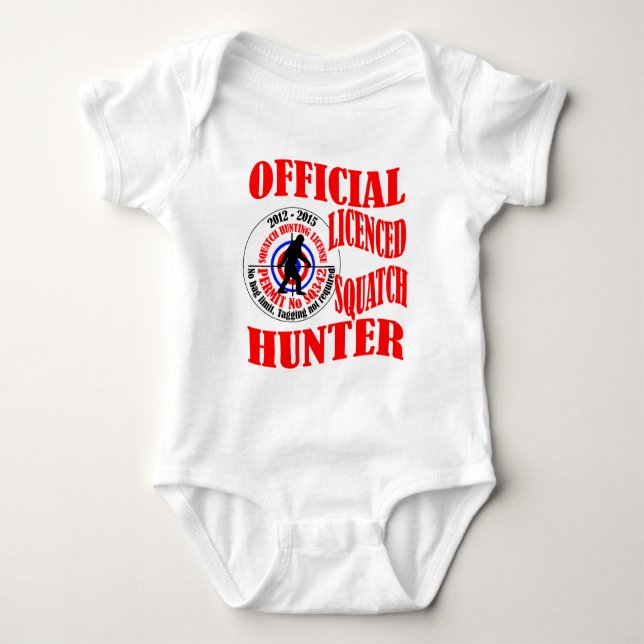 Official squatch hunter baby bodysuit (Front)