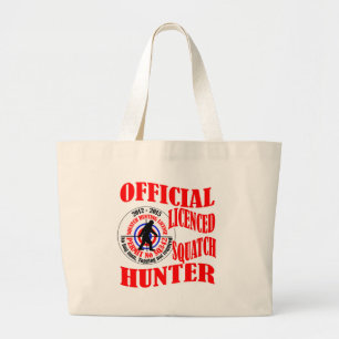 Official squatch hunter large tote bag