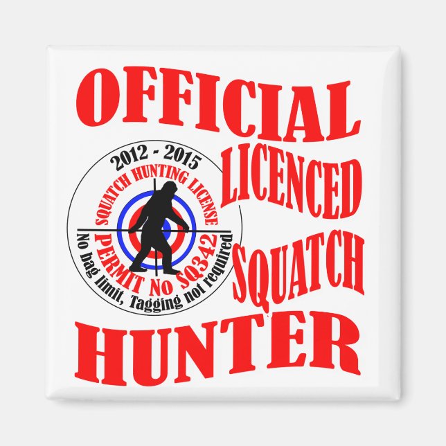 Official squatch hunter magnet (Front)