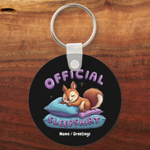 Official Squirrel Sleep Cute & Funny Napping Keychain