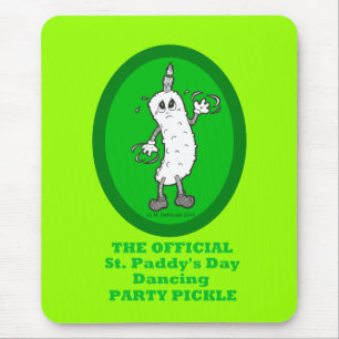 Official St. Patrick's Day Dancing Party Pickle Mouse Pad