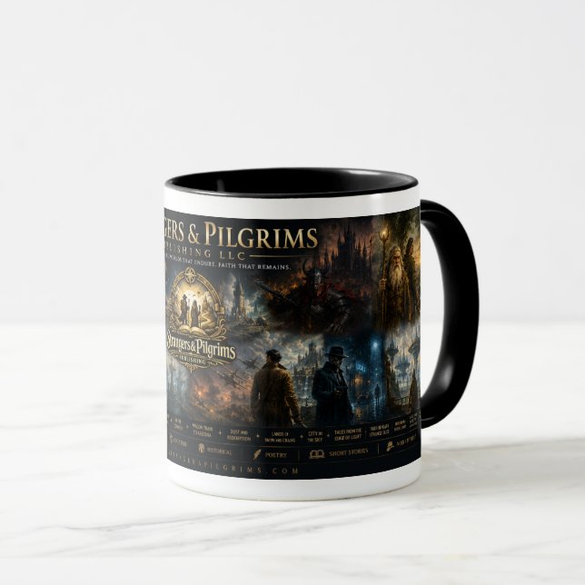 Official Strangers and Pilgrims Banner Mug (Front Right)