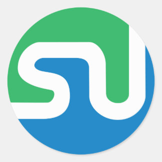 Official StumbleUpon logo Classic Round Sticker
