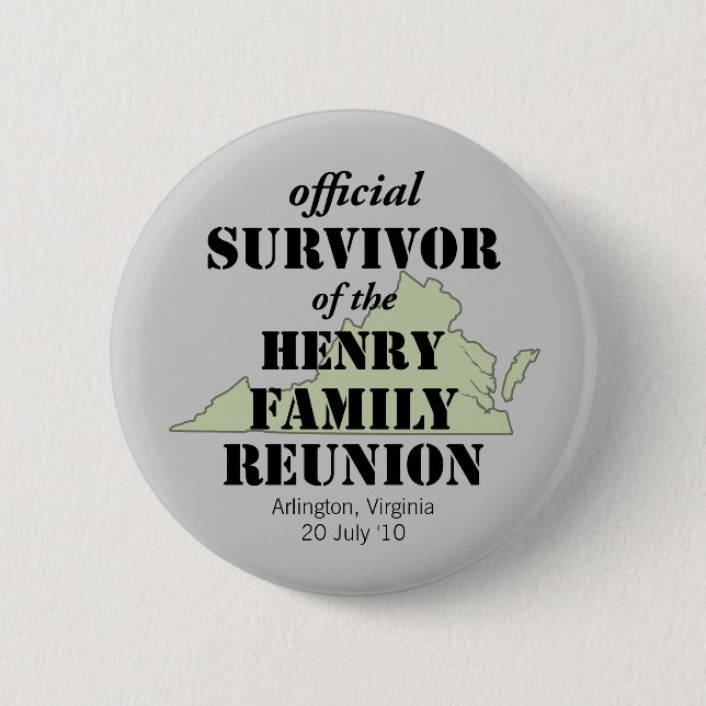 Official Survivor (green) 2 Inch Round Button (Front)