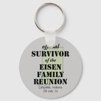 Official Survivor of Family Reunion - Indiana Keychain