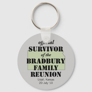 Official Survivor of Family Reunion - Kansas Keychain