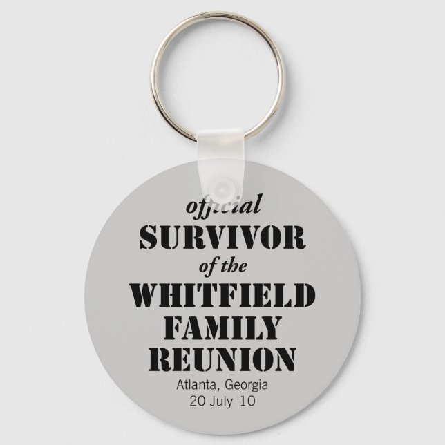 Official Survivor of Our Family Reunion Keychain (Front)