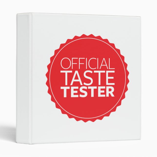 Official Taste Tester Binder (Front/Spine)