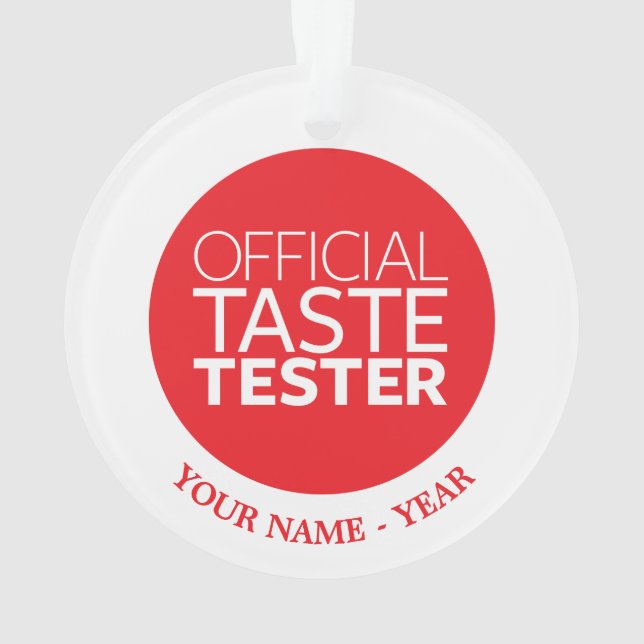Official Taste Tester Ornament (Back)