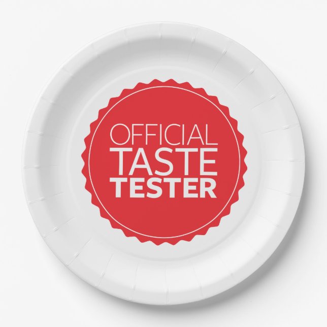 Official Taste Tester Paper Plate (Front)