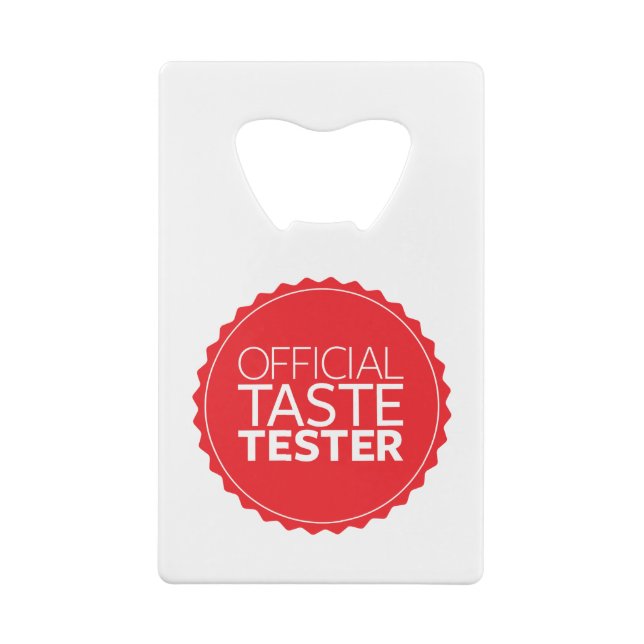 Official Taste Tester Wallet Bottle Opener (Back)