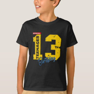 Official Teenager 13 Years Old 13th Birthday Gamer T-Shirt