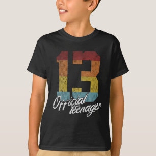 Official Teenager 13th Birthday 13 Year Old Gifts T-Shirt