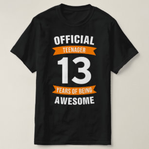 Official Teenager 13th Birthday 13 Years Old Boys  T-Shirt