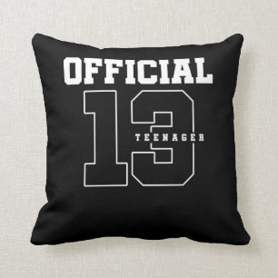 Official Teenager 13th Birthday Thirteen Years old Throw Pillow