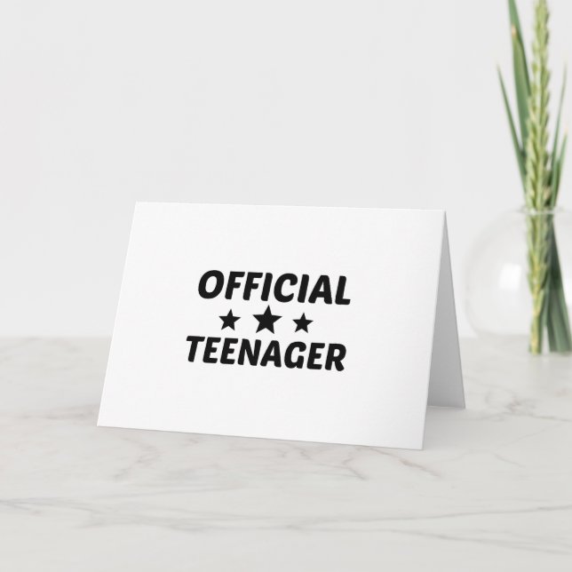 OFFICIAL TEENAGER HOLIDAY CARD (Front)