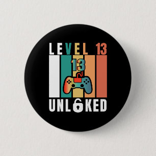 Official Teenager Level 13 Unlocked Birthday 2 Inch Round Button