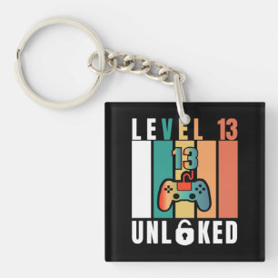 Official Teenager Level 13 Unlocked Birthday Keychain