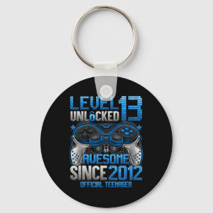 Official Teenager Level 13 Unlocked Gifts 13th Bir Keychain
