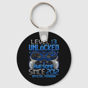 Official Teenager Level 13 Unlocked Gifts 13th Bir Keychain