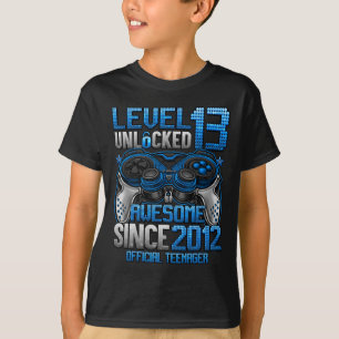 Official Teenager Level 13 Unlocked Gifts 13th Bir T-Shirt