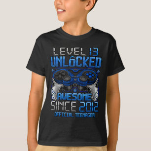 Official Teenager Level 13 Unlocked Gifts 13th Bir T-Shirt