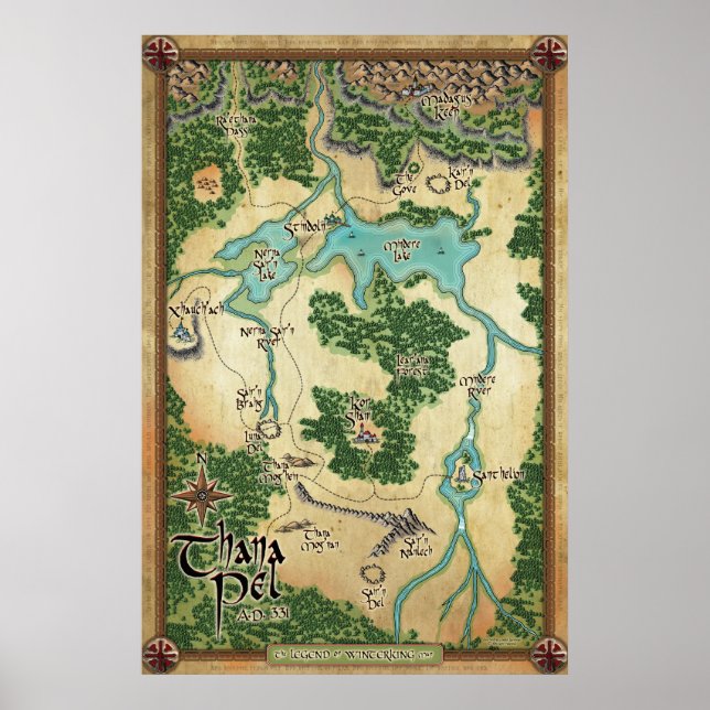Official Thana Pel Map (Legend of the Winterking) Poster (Front)