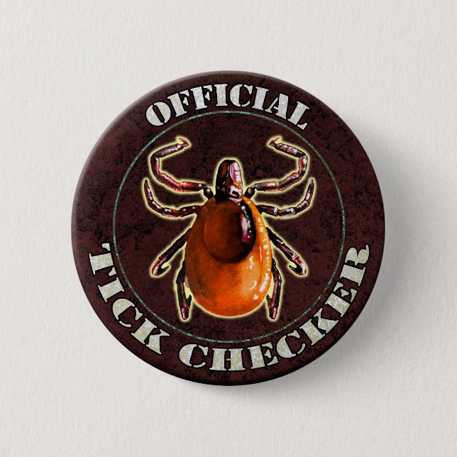 Official Tick Chequered button (Front)