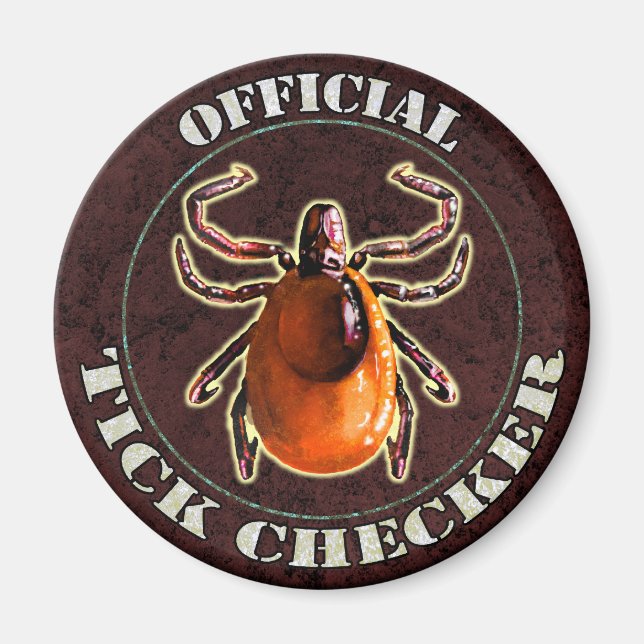Official Tick Chequered fridge magnet (Front)